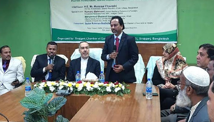 সিরাজগঞ্জে চেম্বার নেতাদের সঙ্গে ইরানের রাষ্ট্রদূতের মতবিনিময় সিরাজগঞ্জে চেম্বার নেতাদের সঙ্গে ইরানের রাষ্ট্রদূতের মতবিনিময়
