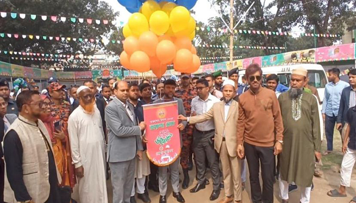 তারুণ্যের উৎসব উপলক্ষ্যে সাতক্ষীরায় একুশে বইমেলার উদ্বোধন 