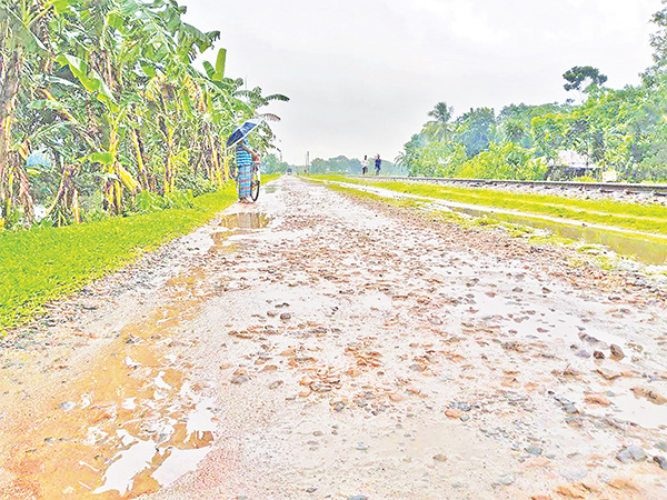 পূর্বধলায় সড়ক বেহাল