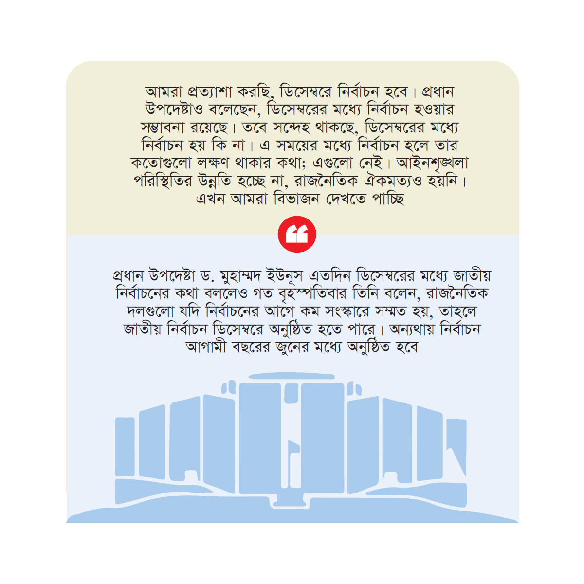 জাতীয় নির্বাচন নিয়ে ধোঁয়াশা