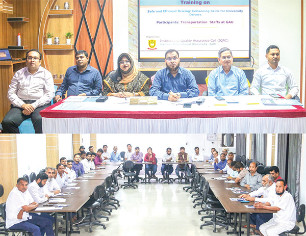 গাকৃবিতে নিরাপদ ও দক্ষ ড্রাইভিং বিষয়ে প্রশিক্ষণ