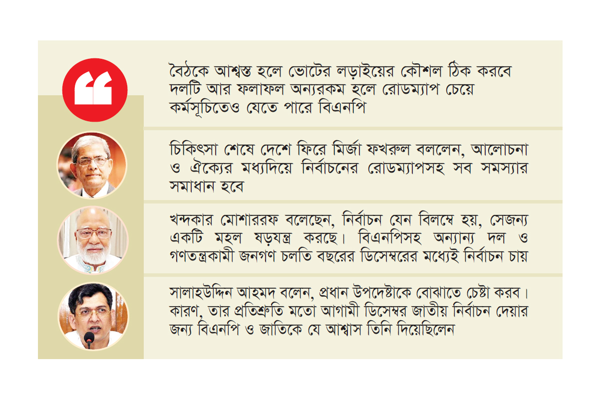 নির্বাচনের রোডম্যাপ চায় বিএনপি