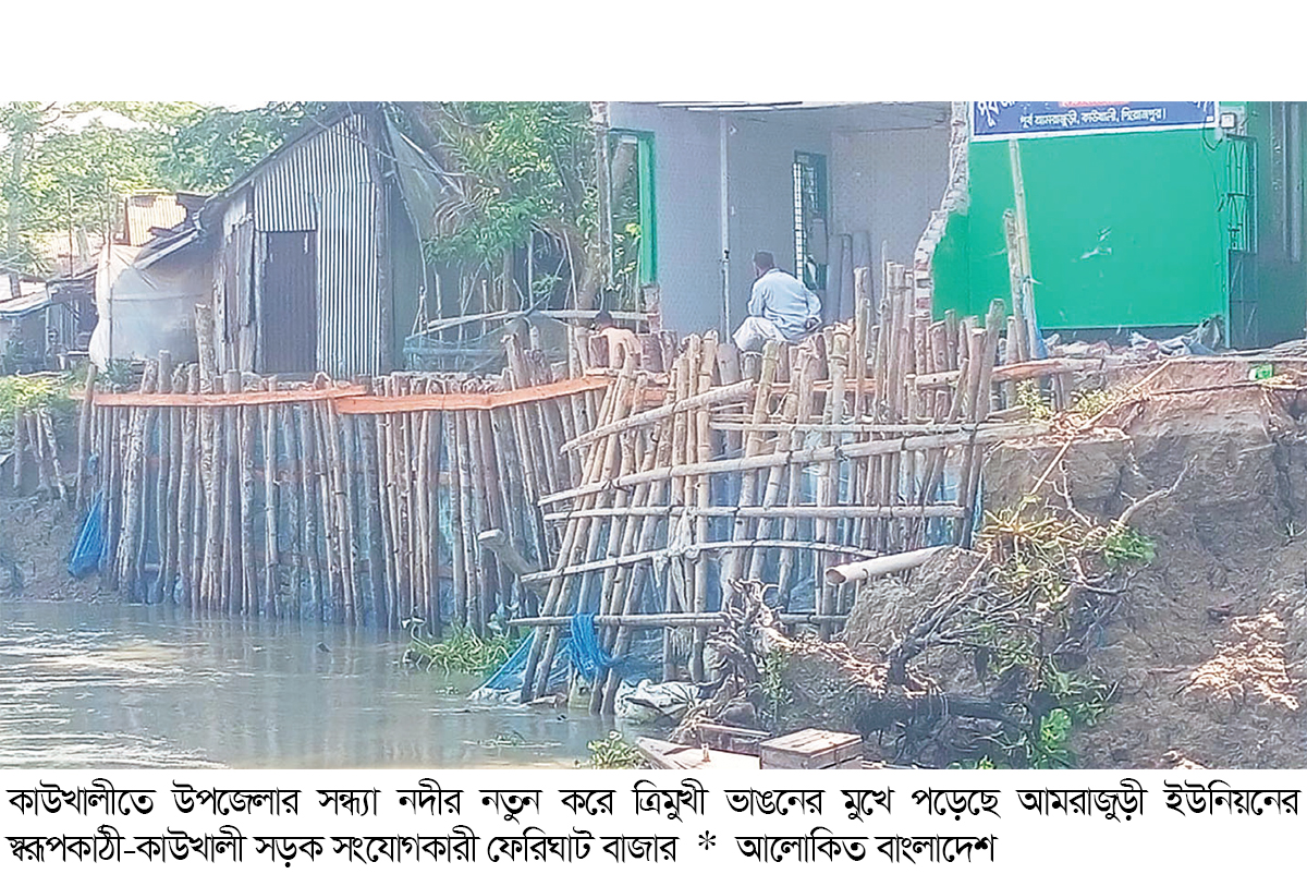 নদীভাঙনে বিলীনের মুখে বাজার নদীভাঙনে বিলীনের মুখে বাজার