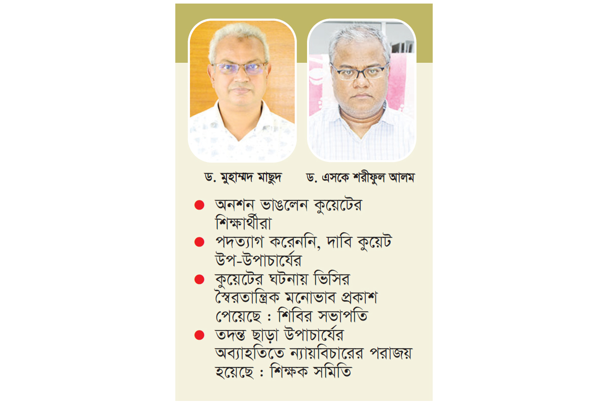 কুয়েটের ভিসি ও প্রোভিসির পদত্যাগ, ক্যাম্পাসে উল্লাস