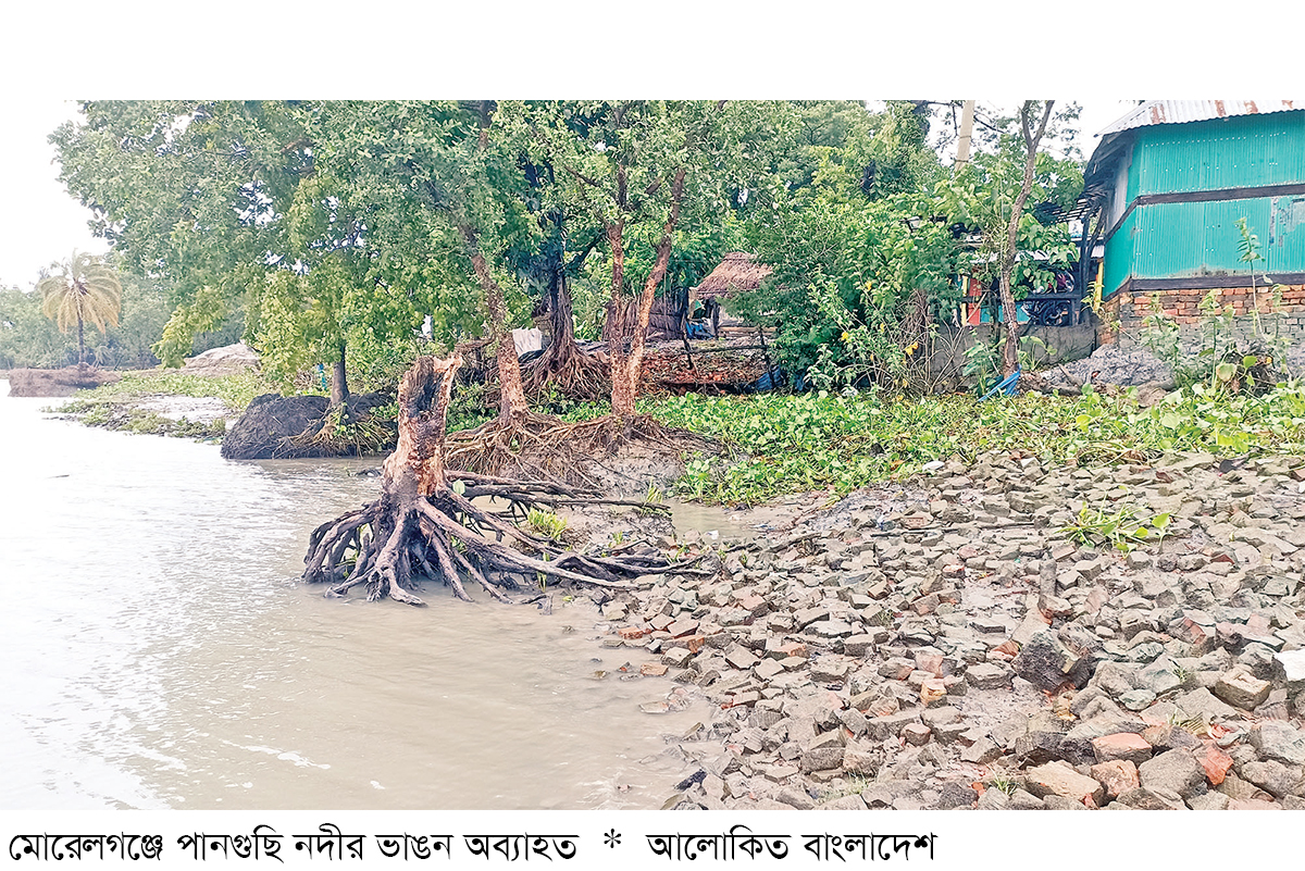 মোরেলগঞ্জে নদীভাঙনে হুমকিতে দুই হাজার পরিবার মোরেলগঞ্জে নদীভাঙনে হুমকিতে দুই হাজার পরিবার