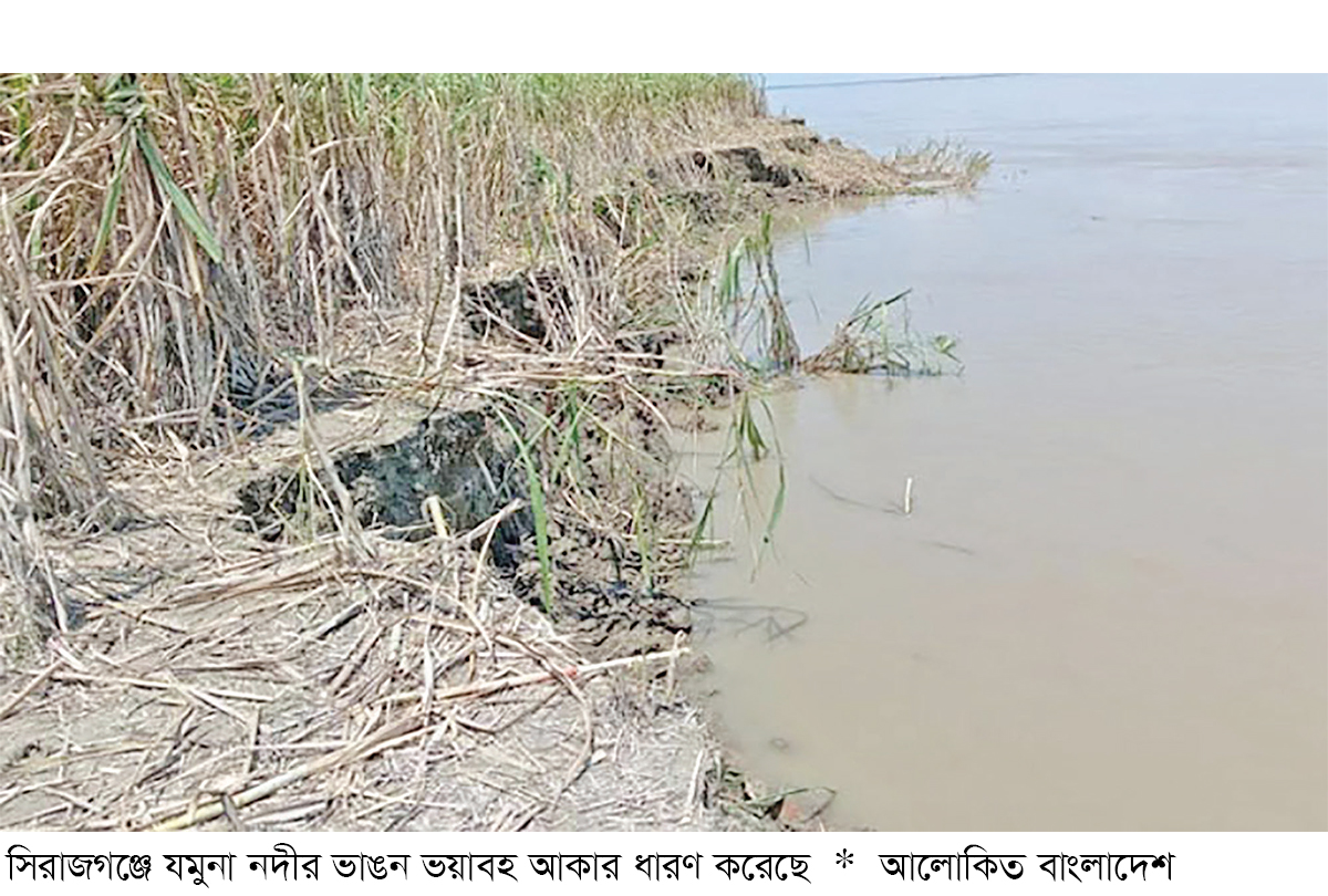 সিরাজগঞ্জে পানি বাড়ার সঙ্গে যমুনায় ভাঙন, বন্যার আশঙ্কা সিরাজগঞ্জে পানি বাড়ার সঙ্গে যমুনায় ভাঙন, বন্যার আশঙ্কা