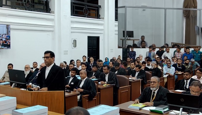 শেখ হাসিনার বিরুদ্ধে সূচনা বক্তব্য শুরু, চলছে সরাসরি সম্প্রচার শেখ হাসিনার বিরুদ্ধে সূচনা বক্তব্য শুরু, চলছে সরাসরি সম্প্রচার