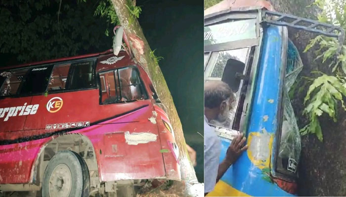 পাথরঘাটায় আধা কিলোমিটারে দুই বাস দুর্ঘটনা, আহত ২১ পাথরঘাটায় আধা কিলোমিটারে দুই বাস দুর্ঘটনা, আহত ২১