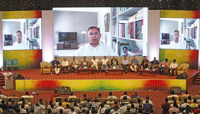 দেশবাসীকে ধানের শীষে ভোট দেয়ার আহ্বান জানালেন তারেক রহমান দেশবাসীকে ধানের শীষে ভোট দেয়ার আহ্বান জানালেন তারেক রহমান