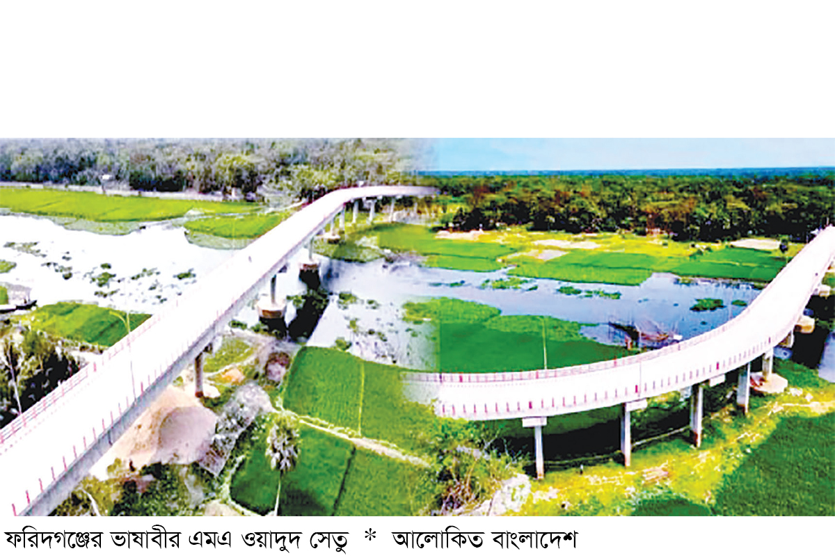 দর্শনার্থীদের দৃষ্টি কাড়ছে ভাষাবীর এমএ ওয়াদুদ সেতু দর্শনার্থীদের দৃষ্টি কাড়ছে ভাষাবীর এমএ ওয়াদুদ সেতু