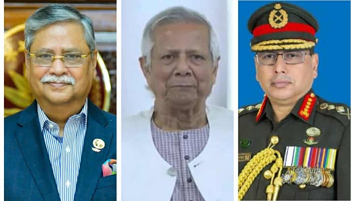 রাষ্ট্রপতি ও প্রধান উপদেষ্টার সঙ্গে সেনাপ্রধানের সাক্ষাৎ রাষ্ট্রপতি ও প্রধান উপদেষ্টার সঙ্গে সেনাপ্রধানের সাক্ষাৎ