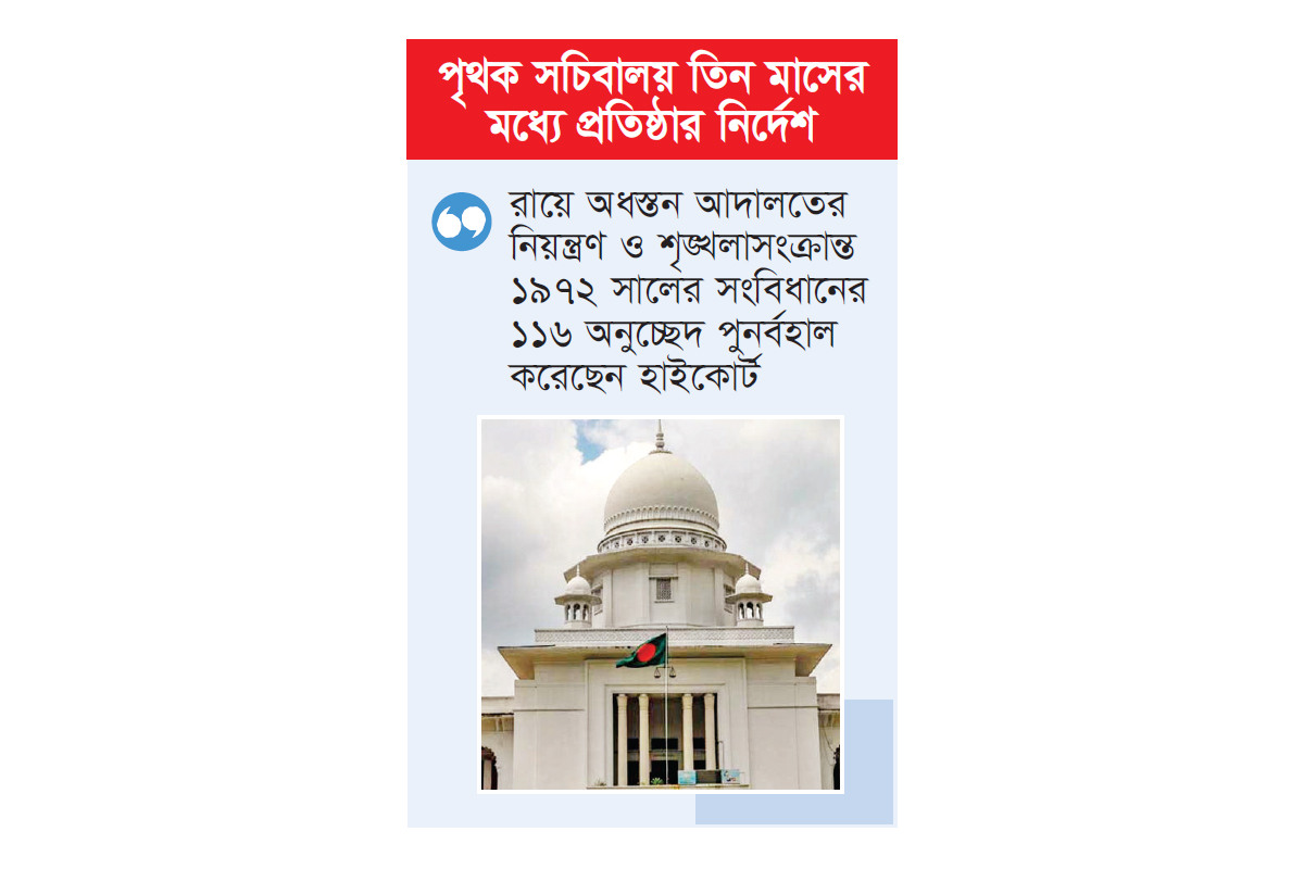অধস্তন আদালতের নিয়ন্ত্রণ ফিরল সুপ্রিম কোর্টের কাছে অধস্তন আদালতের নিয়ন্ত্রণ ফিরল সুপ্রিম কোর্টের কাছে