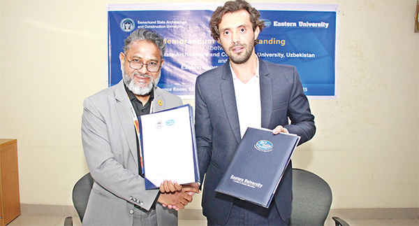 ইস্টার্ন ইউনিভার্সিটির সঙ্গে উজবেকিস্তানের বিশ্ববিদ্যালয়ের সমঝোতা স্বাক্ষর