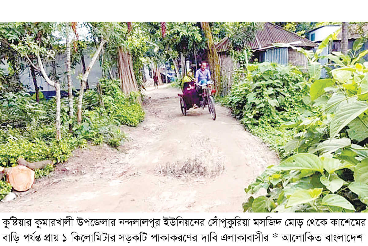 কুমারখালীতে ৭০ বছরেও পাকা হয়নি ১ কিমি. সড়ক কুমারখালীতে ৭০ বছরেও পাকা হয়নি ১ কিমি. সড়ক