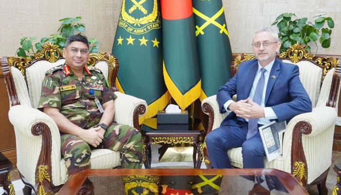 সেনাপ্রধানের সঙ্গে সৌজন্য সাক্ষাৎ করলেন ইইউ রাষ্ট্রদূত সেনাপ্রধানের সঙ্গে সৌজন্য সাক্ষাৎ করলেন ইইউ রাষ্ট্রদূত