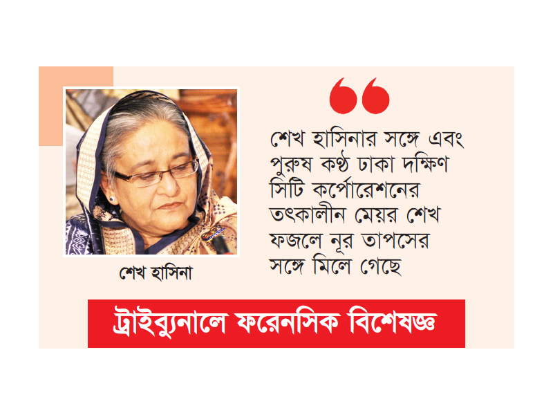 আন্দোলনে গুলি চালানোর নির্দেশ দেওয়া অডিওতে হাসিনার কণ্ঠ শনাক্ত