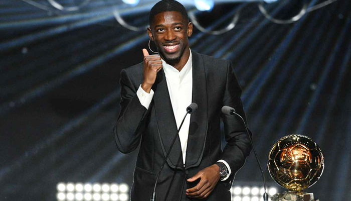 এবারের ব্যালন ডি’অর জিতলেন উসমান দেম্বেলে এবারের ব্যালন ডি’অর জিতলেন উসমান দেম্বেলে