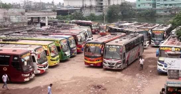 রাজশাহী-ঢাকা রুটে দূরপাল্লার বাস বন্ধ রাজশাহী-ঢাকা রুটে দূরপাল্লার বাস বন্ধ