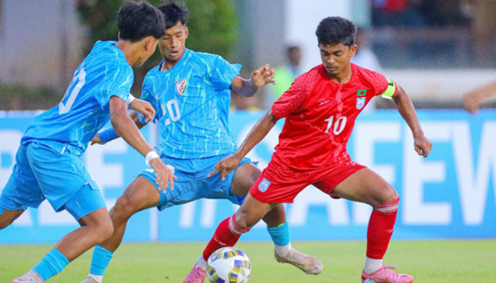 টাইব্রেকারে ভারতের কাছে হেরে শিরোপা খোয়ালো বাংলাদেশ টাইব্রেকারে ভারতের কাছে হেরে শিরোপা খোয়ালো বাংলাদেশ