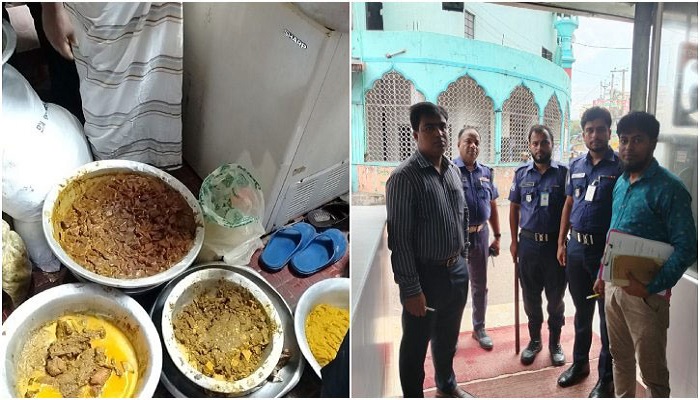 চাঁদপুরে হোটেলে পচা খাবার সংরক্ষন, মালিকসহ ৩ জনকে জরিমানা চাঁদপুরে হোটেলে পচা খাবার সংরক্ষন, মালিকসহ ৩ জনকে জরিমানা