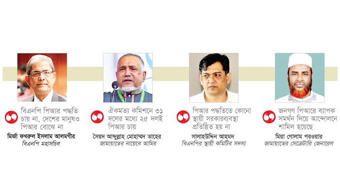 পিআর ইস্যুতে অনড় বিএনপি-জামায়াত পিআর ইস্যুতে অনড় বিএনপি-জামায়াত