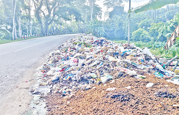 বরিশাল-ঢাকা মহাসড়ক একাংশ দখল করে তৈরী হচ্ছে ময়লার ভাগাড় বরিশাল-ঢাকা মহাসড়ক একাংশ দখল করে তৈরী হচ্ছে ময়লার ভাগাড়