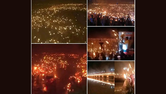 তিস্তা বাঁচানোর দাবি: উত্তরাঞ্চলের জেলায় জেলায় মশাল প্রজ্বলন তিস্তা বাঁচানোর দাবি: উত্তরাঞ্চলের জেলায় জেলায় মশাল প্রজ্বলন