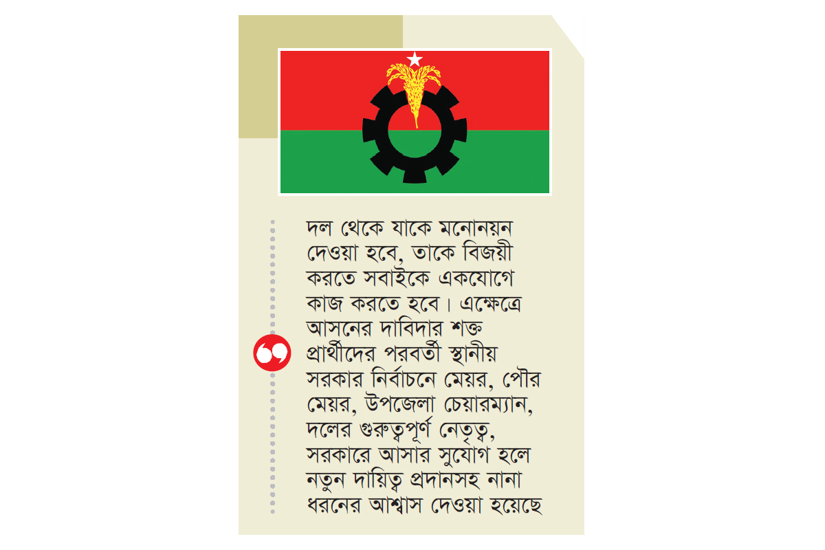 সব মনোনয়নপ্রত্যাশীকে সন্তুষ্ট করছে বিএনপি সব মনোনয়নপ্রত্যাশীকে সন্তুষ্ট করছে বিএনপি