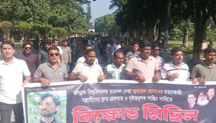 জবি শিক্ষার্থী হত্যা: বিচারের দাবিতে ইবি ছাত্রদলের বিক্ষোভ