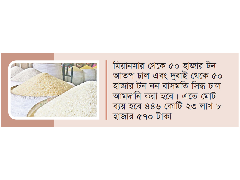 এক লাখ টন সিদ্ধ ও আতপ চাল কিনবে সরকার এক লাখ টন সিদ্ধ ও আতপ চাল কিনবে সরকার