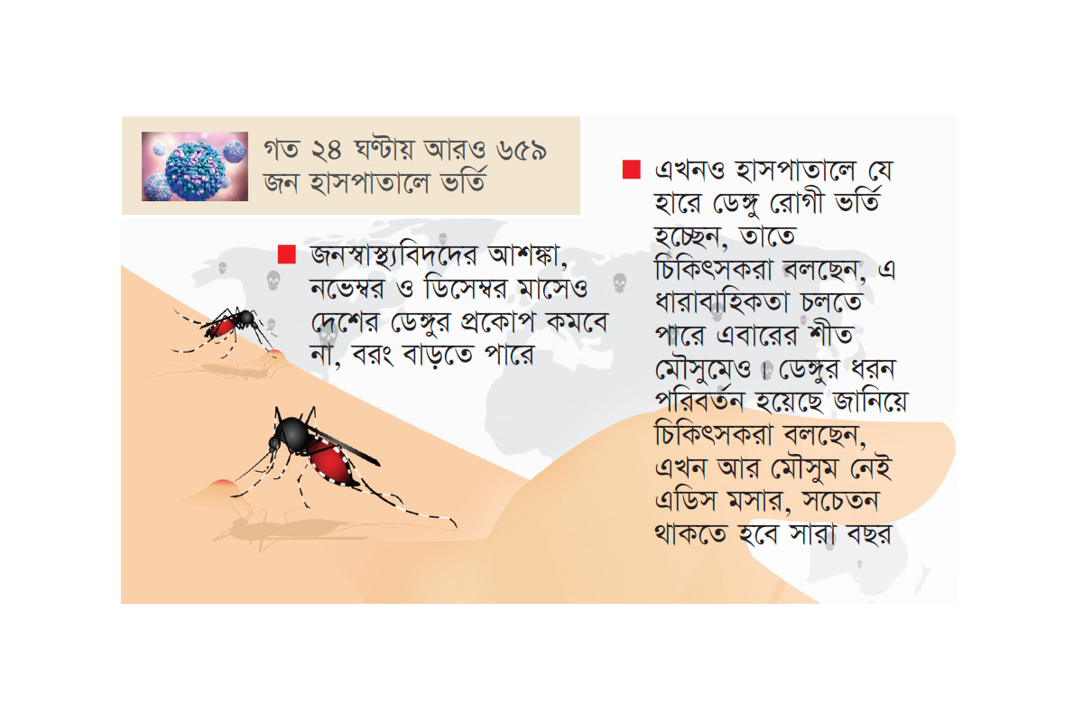 শীতেও থাকবে ডেঙ্গুর ঢেউ শীতেও থাকবে ডেঙ্গুর ঢেউ