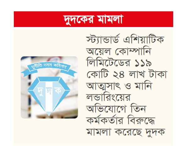 সরকারি তেল কোম্পানির ১১৯ কোটি টাকা আত্মসাৎ সরকারি তেল কোম্পানির ১১৯ কোটি টাকা আত্মসাৎ