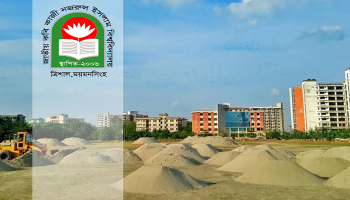 নজরুল বিশ্ববিদ্যালয়ের কেন্দ্রীয় মাঠ সংস্কারে স্থবিরতা, ক্ষুব্ধ শিক্ষার্থীরা