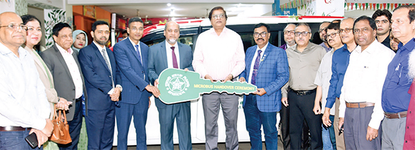 বাংলাদেশ মেডিকেল কলেজকে মাইক্রোবাস দিল পূবালী ব্যাংক বাংলাদেশ মেডিকেল কলেজকে মাইক্রোবাস দিল পূবালী ব্যাংক