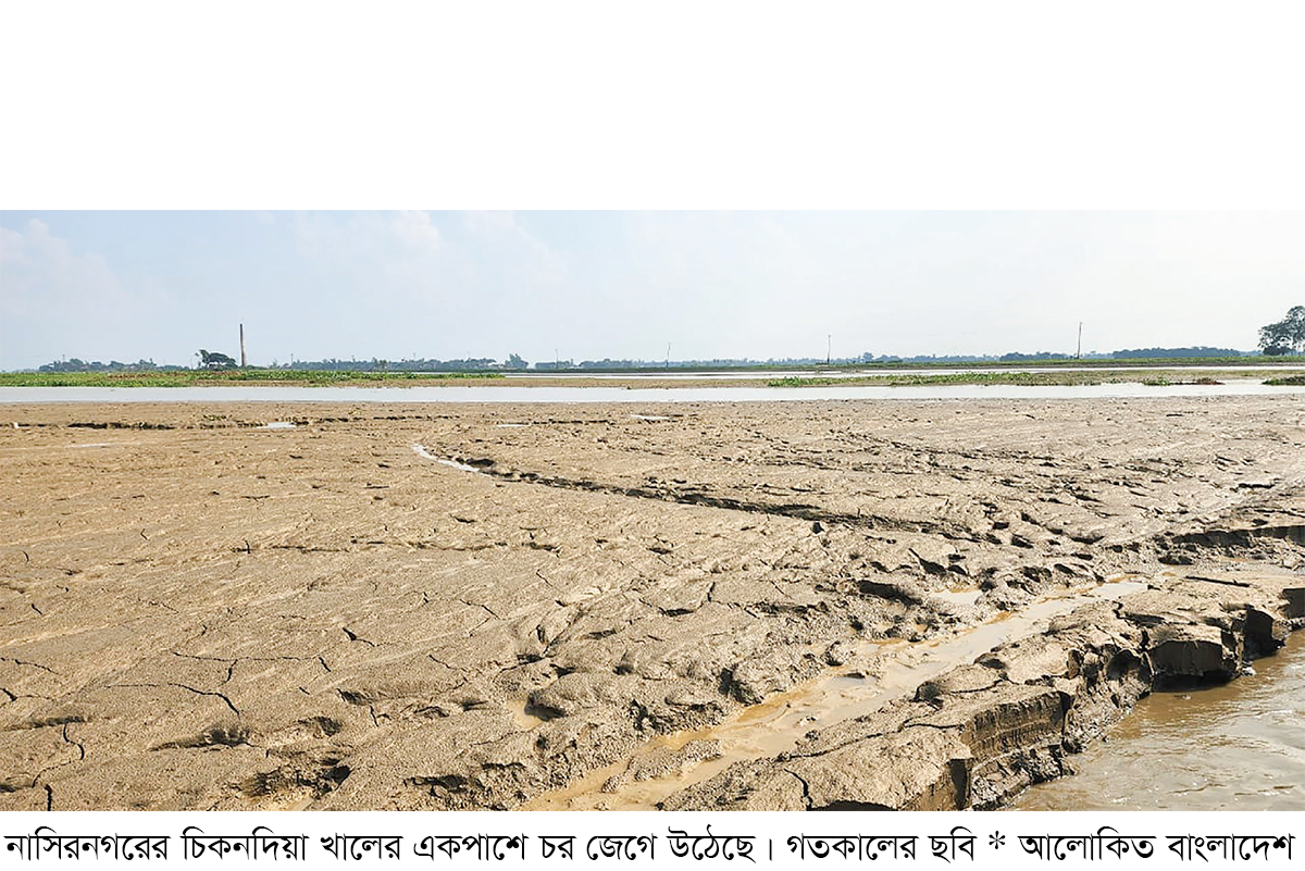 নাসিরনগরে হাওরের খালে পানি নেই