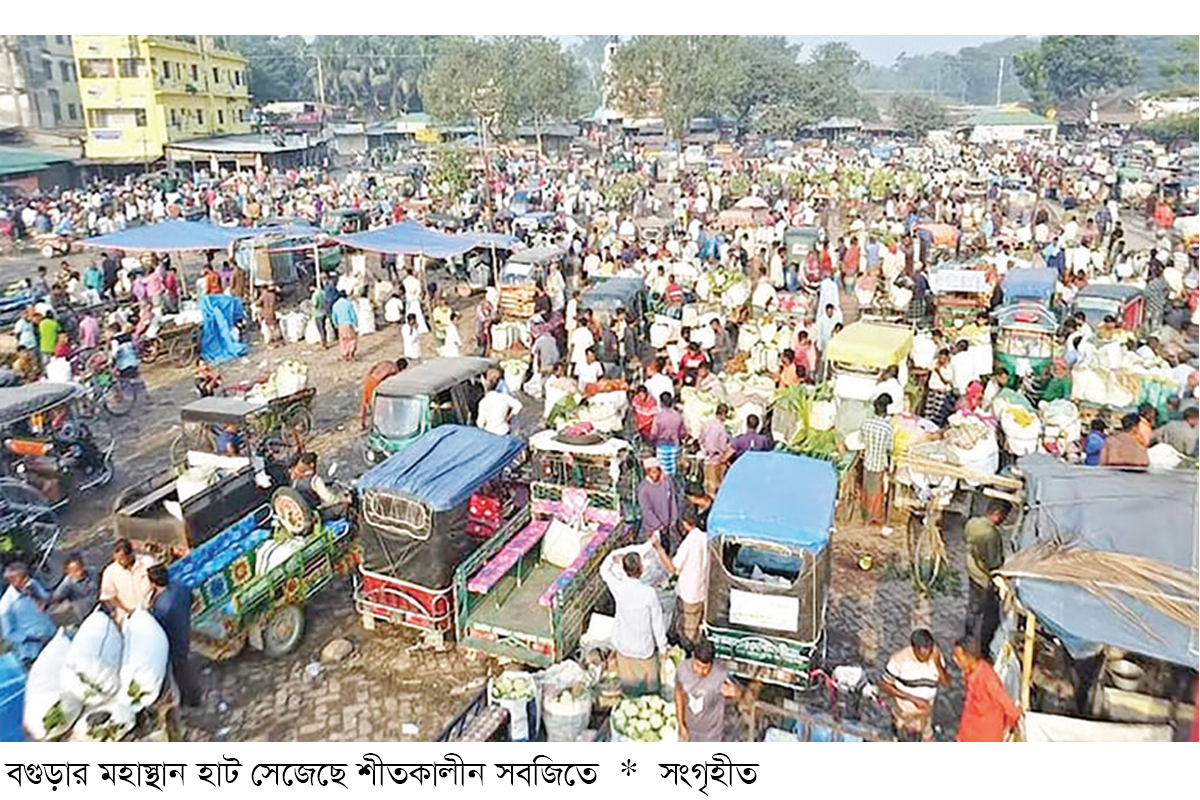মহাস্থান হাটে সবজির দাম স্থিতিশীল