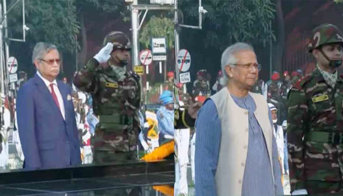 সশস্ত্র বাহিনী দিবসে শিখা অনির্বাণে রাষ্ট্রপতি ও প্রধান উপদেষ্টার শ্রদ্ধা সশস্ত্র বাহিনী দিবসে শিখা অনির্বাণে রাষ্ট্রপতি ও প্রধান উপদেষ্টার শ্রদ্ধা