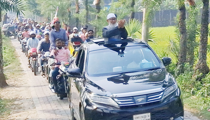 সাতক্ষীরা-২ আসনে জামায়াত প্রার্থীর মোটরসাইকেল শোভাযাত্রা সাতক্ষীরা-২ আসনে জামায়াত প্রার্থীর মোটরসাইকেল শোভাযাত্রা