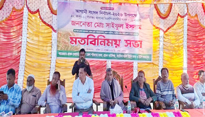 পীরগঞ্জে সাবেক জন প্রতিনিধিদের সঙ্গে বিএনপির মতবিনিময়