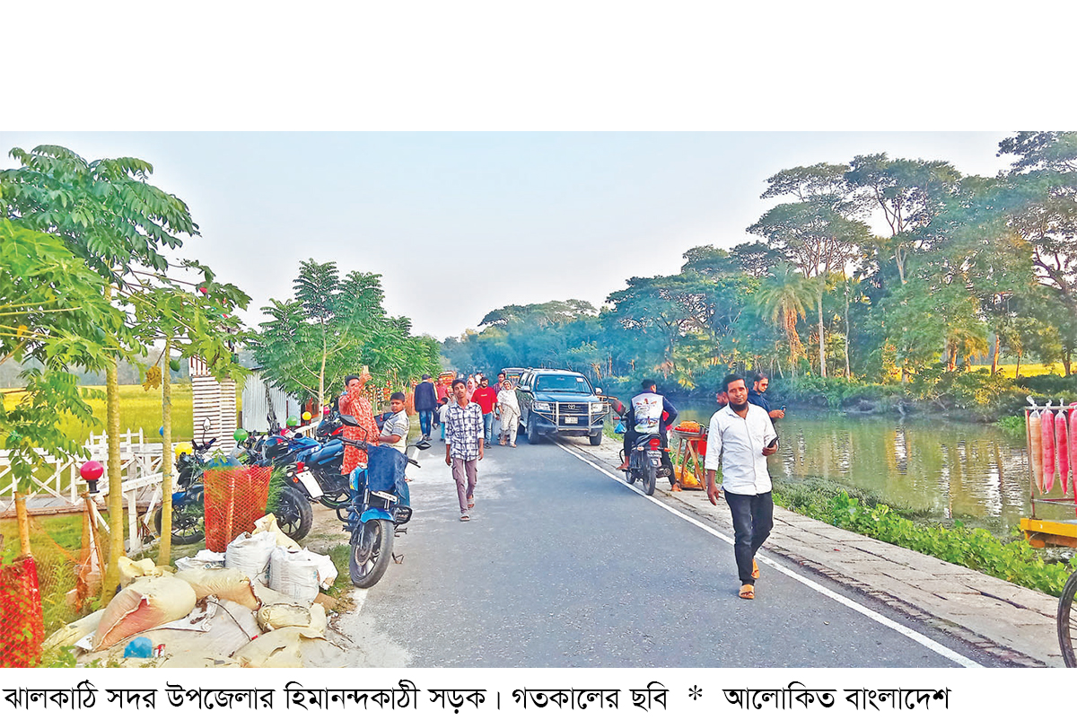 সড়কের সৌন্দর্য দৃষ্টি কাড়ছে দর্শনার্থীদের