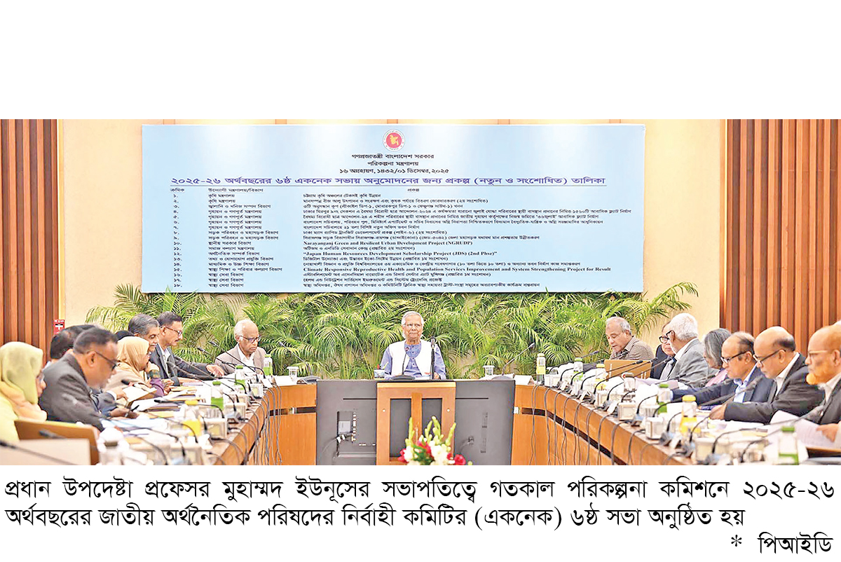 একনেকে ১৭ প্রকল্প অনুমোদন ব্যয় ১৫ হাজার ৩৮৩ কোটি টাকা