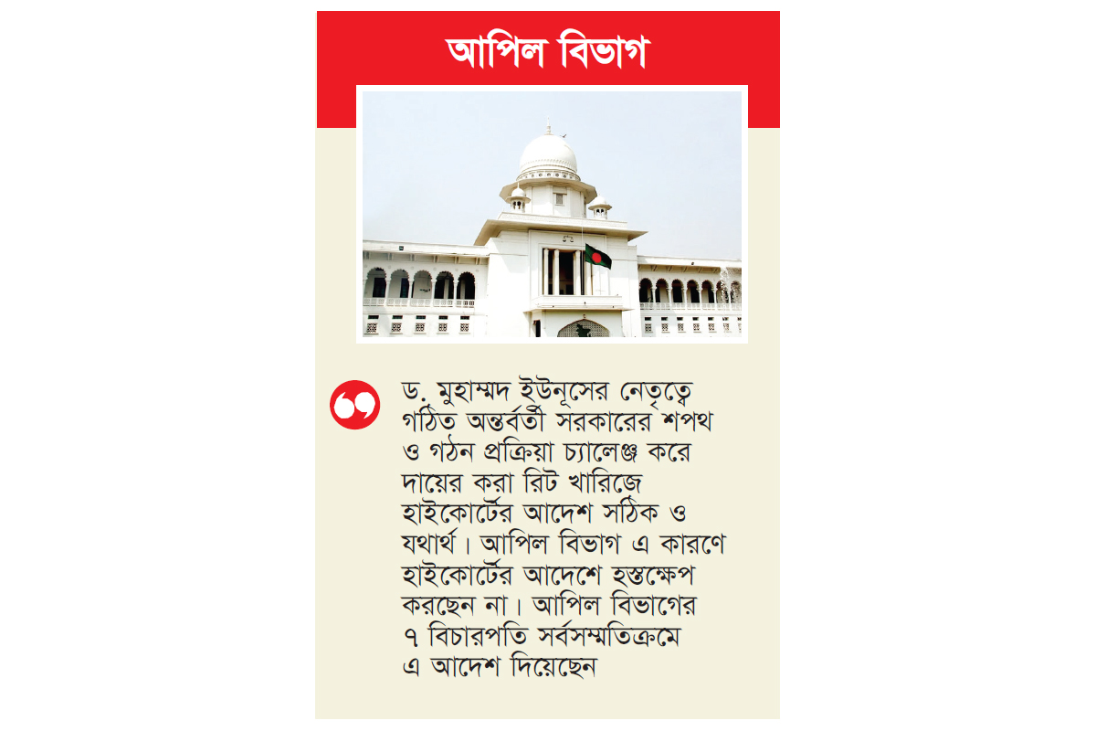 অন্তর্বর্তী সরকারের শপথ বৈধ