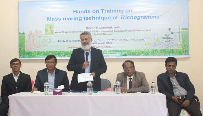 রংপুরে ‘ট্রাইকোগ্রামার রিয়ারিং বিষয়ক হ্যান্ডস অন’ প্রশিক্ষণ অনুষ্ঠিত রংপুরে ‘ট্রাইকোগ্রামার রিয়ারিং বিষয়ক হ্যান্ডস অন’ প্রশিক্ষণ অনুষ্ঠিত