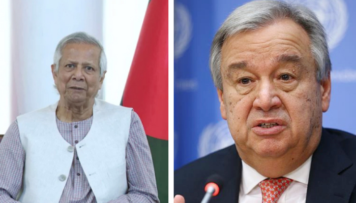 প্রধান উপদেষ্টাকে ফোন করে সমবেদনা প্রকাশ জাতিসংঘ মহাসচিবের প্রধান উপদেষ্টাকে ফোন করে সমবেদনা প্রকাশ জাতিসংঘ মহাসচিবের