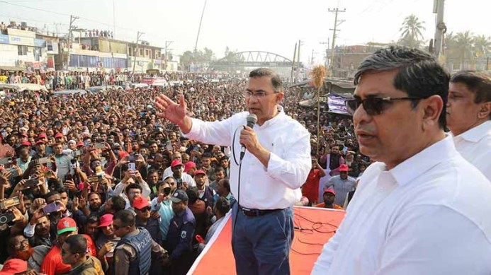 ভোট দিয়ে প্রমাণ করুন বগুড়া বিএনপির ঘাঁটি: তারেক রহমান ভোট দিয়ে প্রমাণ করুন বগুড়া বিএনপির ঘাঁটি: তারেক রহমান