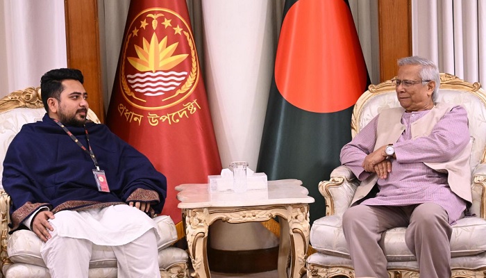 নাহিদ ইসলামকে অভিনন্দন জানিয়ে প্রধান উপদেষ্টার বার্তা নাহিদ ইসলামকে অভিনন্দন জানিয়ে প্রধান উপদেষ্টার বার্তা