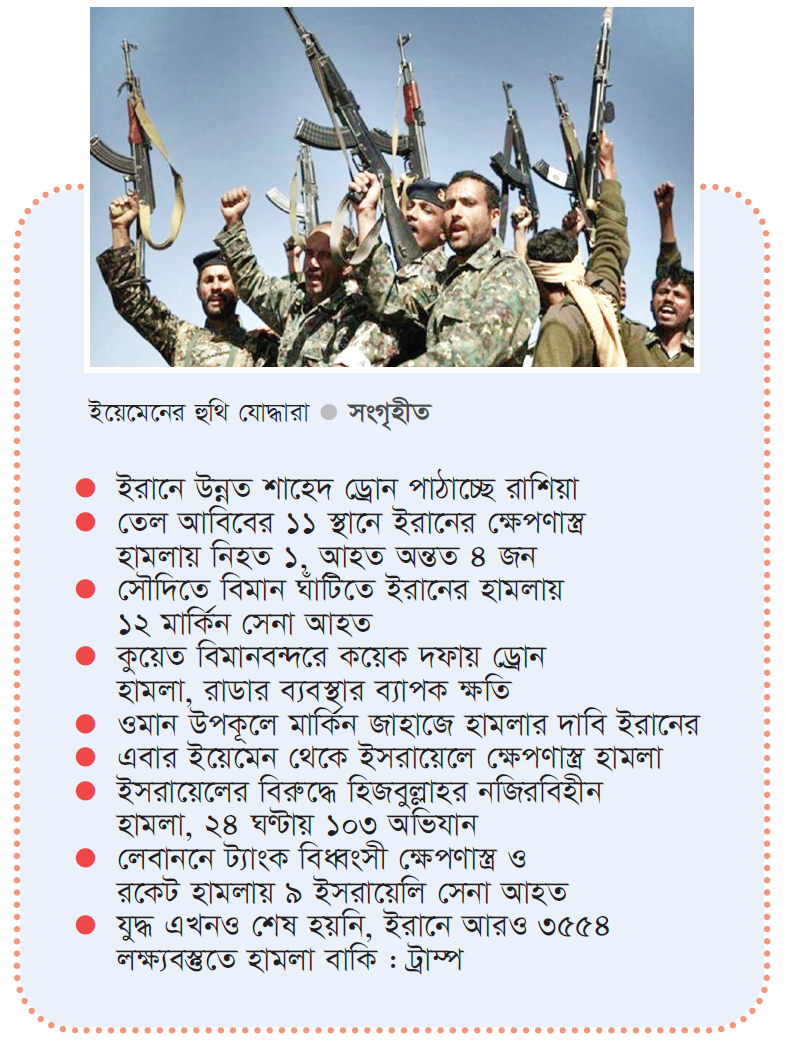 ইরানের পক্ষে যুদ্ধে হুথিরা উন্নত ড্রোন পাঠাচ্ছে মস্কো ইরানের পক্ষে যুদ্ধে হুথিরা উন্নত ড্রোন পাঠাচ্ছে মস্কো