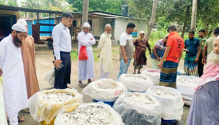 কালকিনিতে ২৭ মণ জাটকা জব্দ, ১৪ এতিমখানায় বিতরণ কালকিনিতে ২৭ মণ জাটকা জব্দ, ১৪ এতিমখানায় বিতরণ