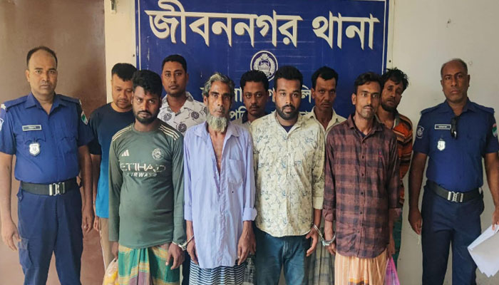 জীবননগরে বিভিন্ন মামলায় গ্রেপ্তার ৯ জীবননগরে বিভিন্ন মামলায় গ্রেপ্তার ৯