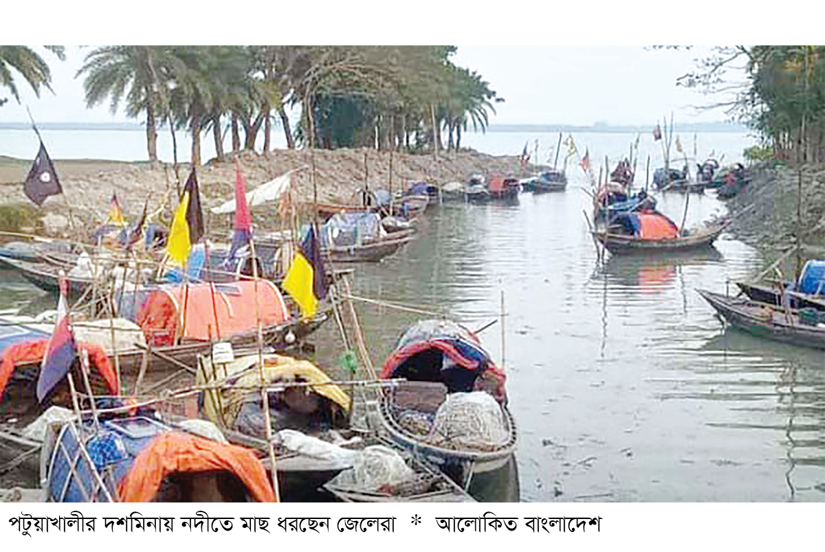 নদীতে মাছ না পেয়ে হতাশ জেলেরা নদীতে মাছ না পেয়ে হতাশ জেলেরা